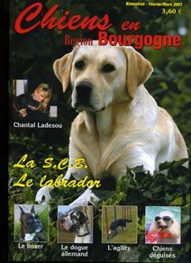 Chantal et son  chien de BOURGOGNE